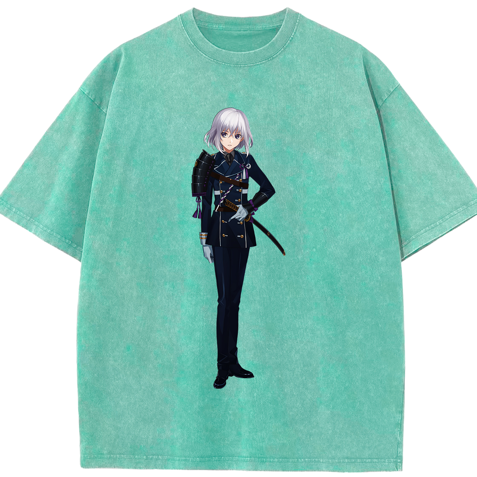 （画像用） 刀剣乱舞 Touken Ranbu 綿100% ヴィンテージ風 半袖Tシャツ（フロントプリント）